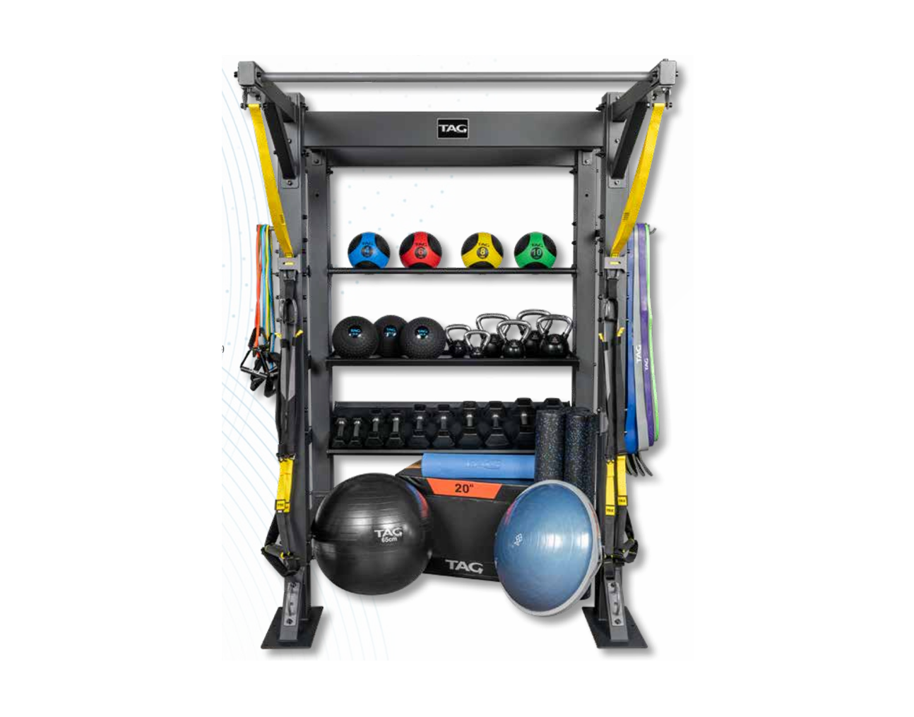 SUSPENSION TRAINER AND STORAGE RACK